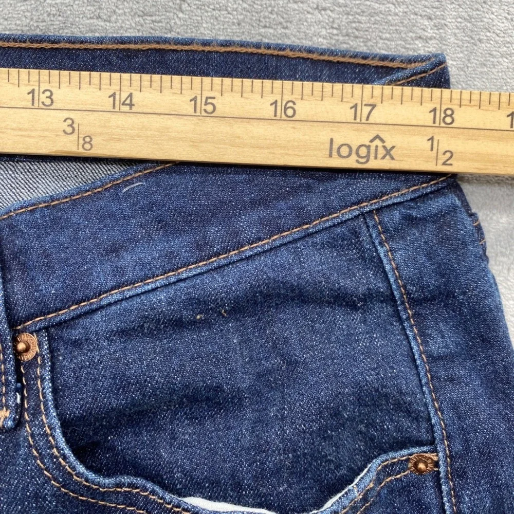 Old Navy Evie Womens 16 High Rise Barrel Leg Baggy Jeans Dark Wash Blue EUC